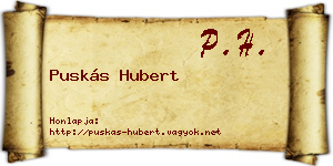 Puskás Hubert névjegykártya